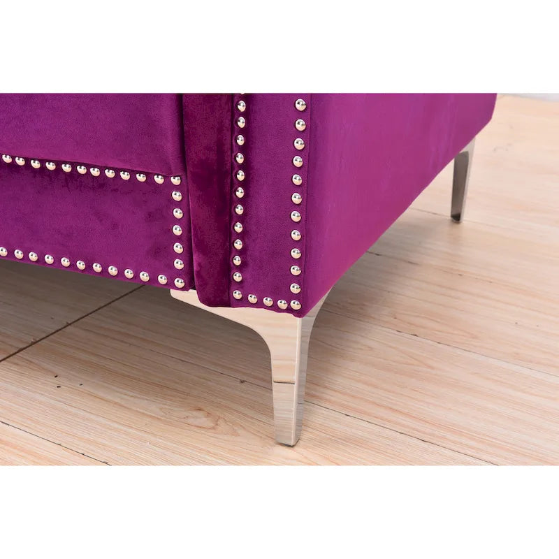 Legend Furniture Covertible Velvet Sofa Bed Sleeper-10