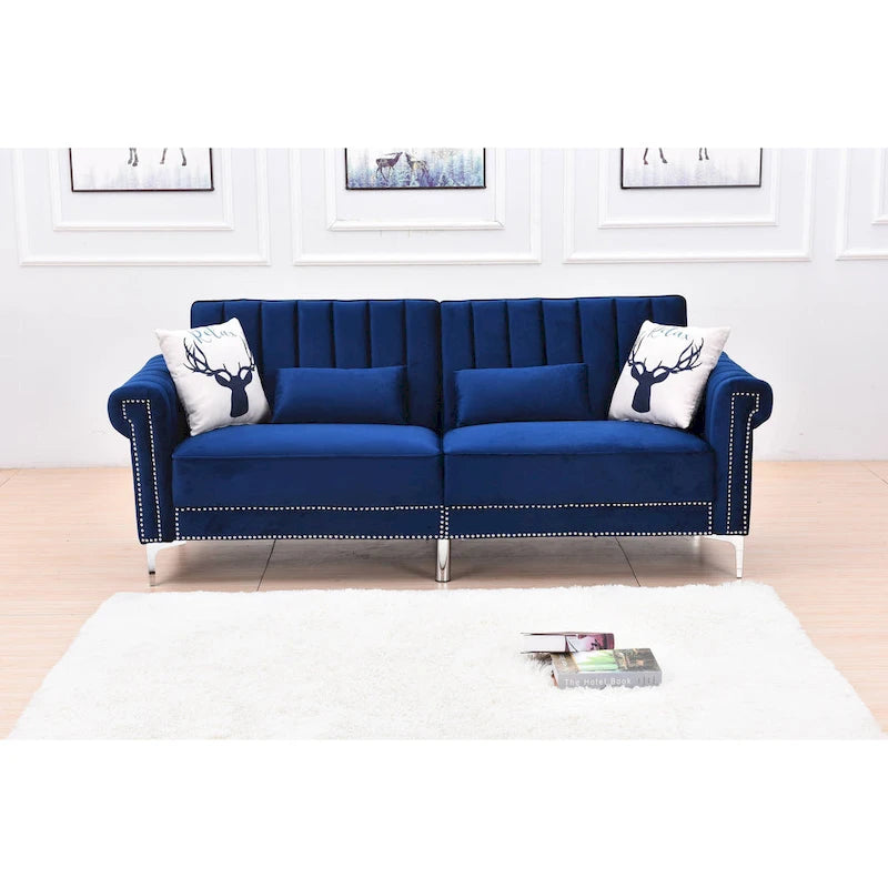 Legend Furniture Covertible Velvet Sofa Bed Sleeper-35