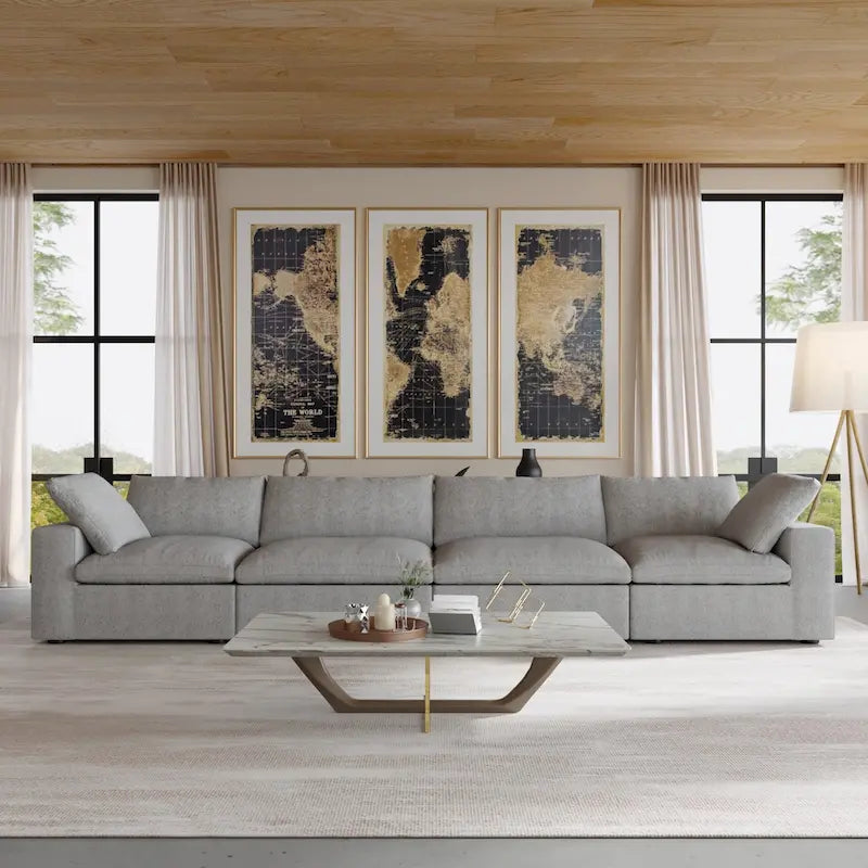 4-Seater Modular Sectional Couches for Living Room, Modern Modular Convertible Sofa Couch-23