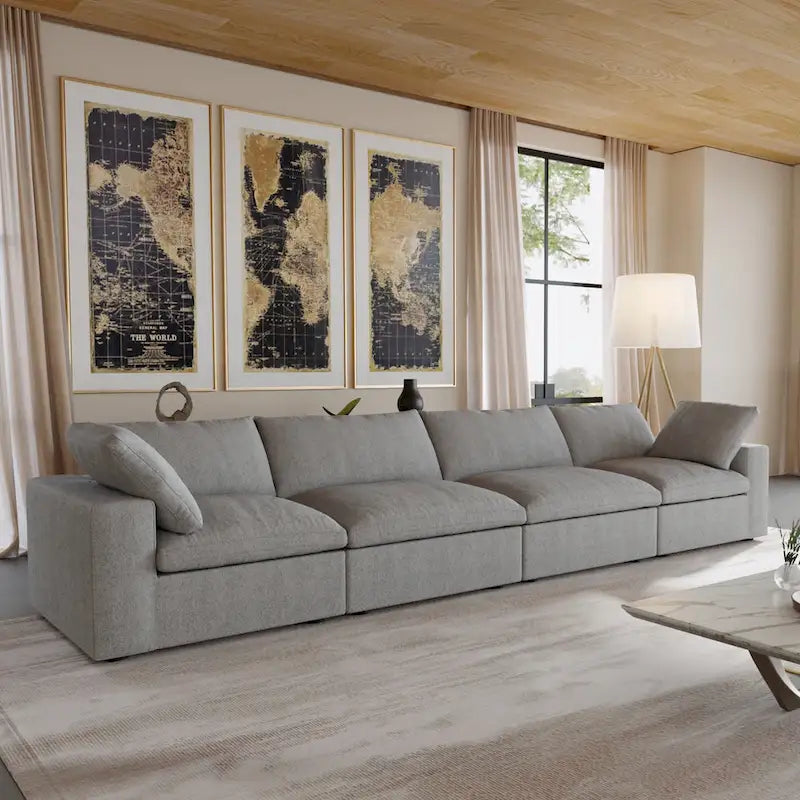 4-Seater Modular Sectional Couches for Living Room, Modern Modular Convertible Sofa Couch-8