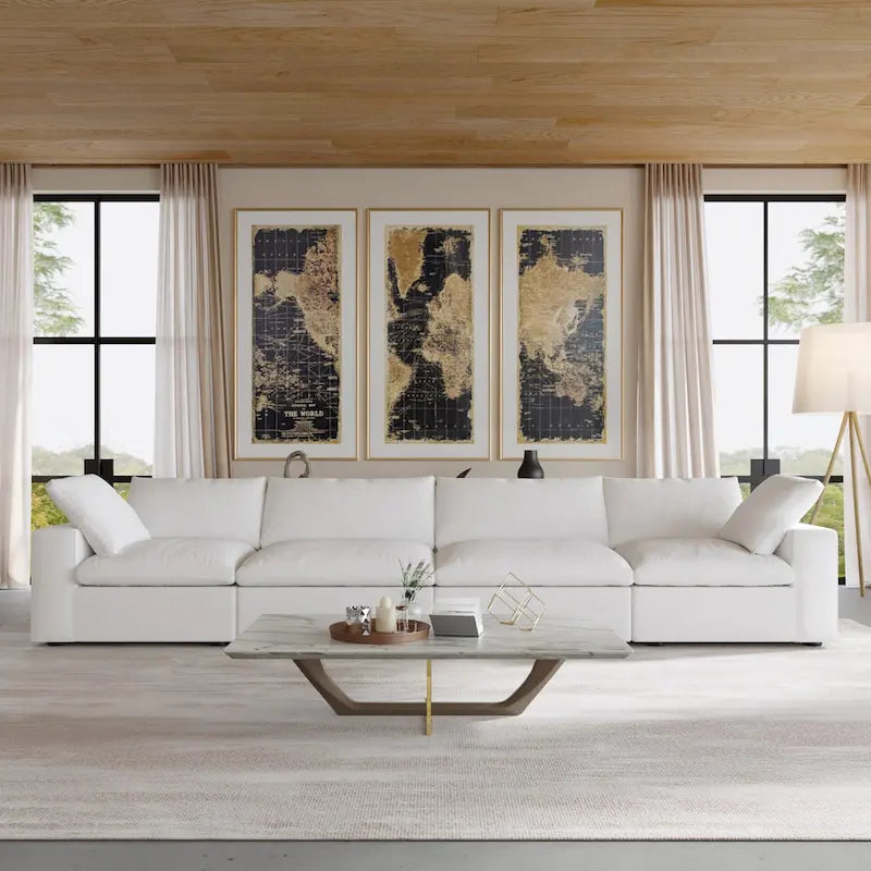 4-Seater Modular Sectional Couches for Living Room, Modern Modular Convertible Sofa Couch-11