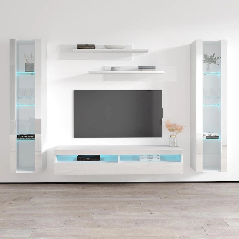 Fly AB2 35TV Wall Mounted Floating Modern Entertainment Center-4