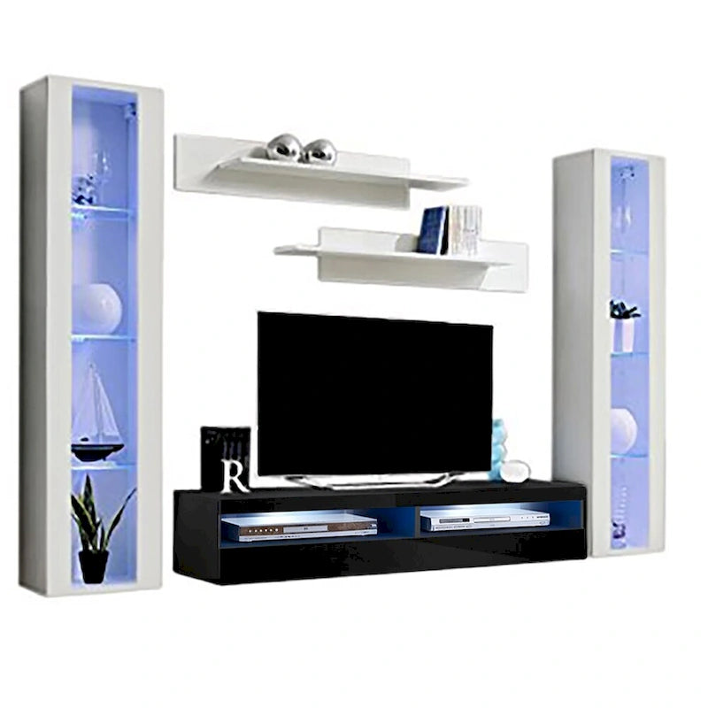 Fly AB2 35TV Wall Mounted Floating Modern Entertainment Center-12