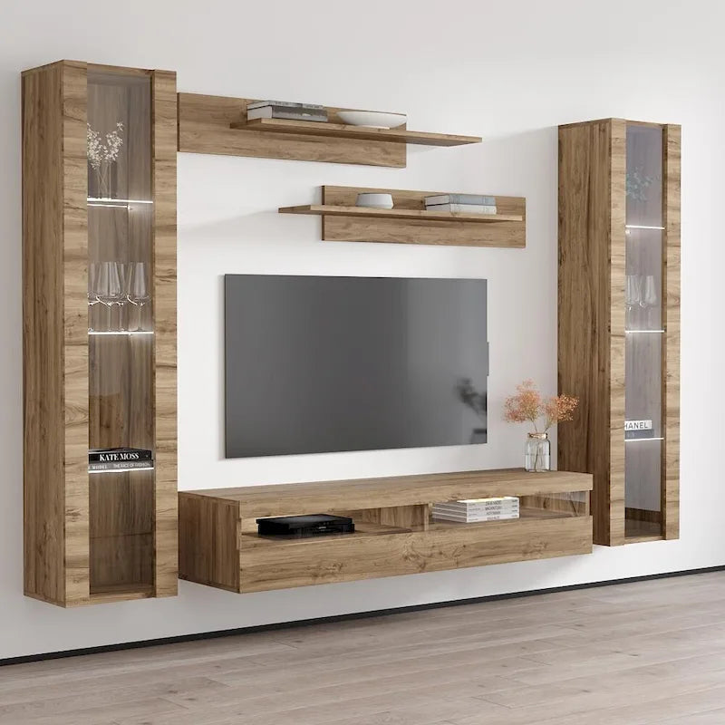 Fly AB2 35TV Wall Mounted Floating Modern Entertainment Center-14