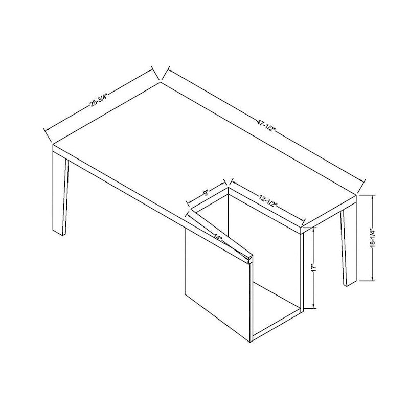 Furniture of America Lesk Modern 48-inch Wood Storage Coffee Table-5
