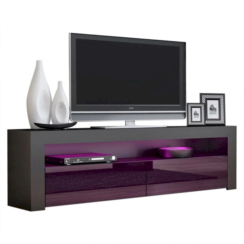 Milano Classic Modern 16-color LED 63-inch TV Stand-48
