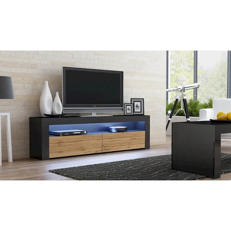 Milano Classic Modern 16-color LED 63-inch TV Stand-16