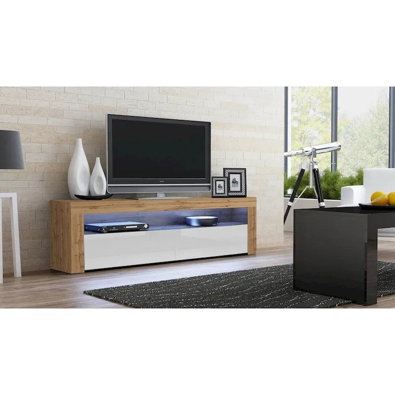 Milano Classic Modern 16-color LED 63-inch TV Stand-22