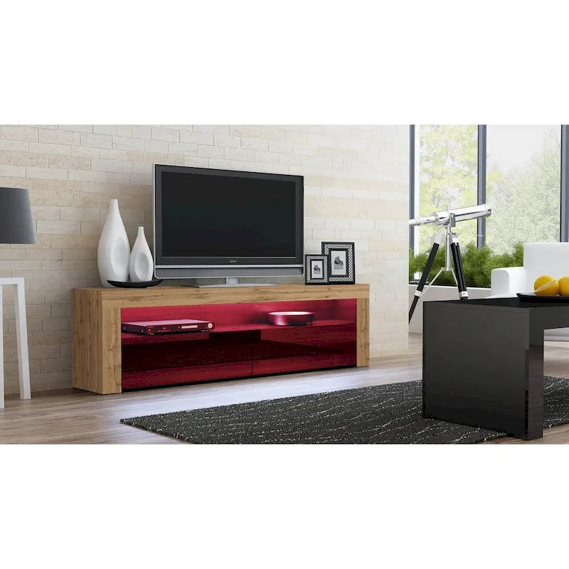 Milano Classic Modern 16-color LED 63-inch TV Stand-26