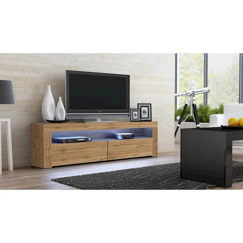 Milano Classic Modern 16-color LED 63-inch TV Stand-28