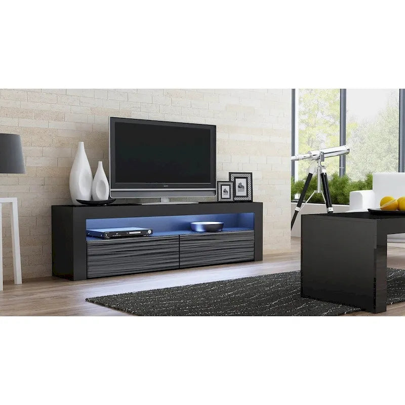 Milano Classic Modern 16-color LED 63-inch TV Stand-30