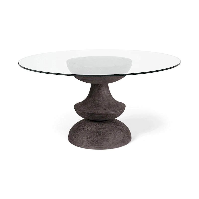 Crossman Grey Solid Wood Round Dining Table-20