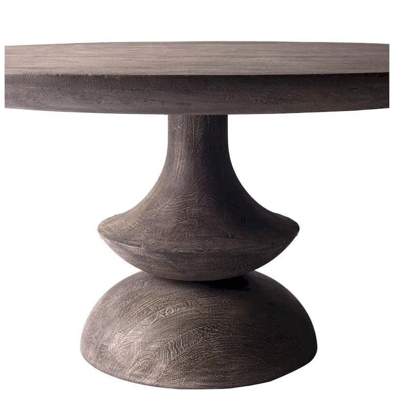 Crossman Grey Solid Wood Round Dining Table-5