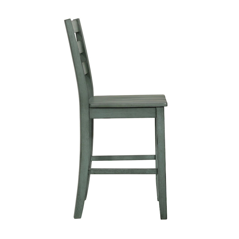 Rangel Rustic Wood Ladder Back Counter Height Chairs by Furniture of America (Set of 2)-18