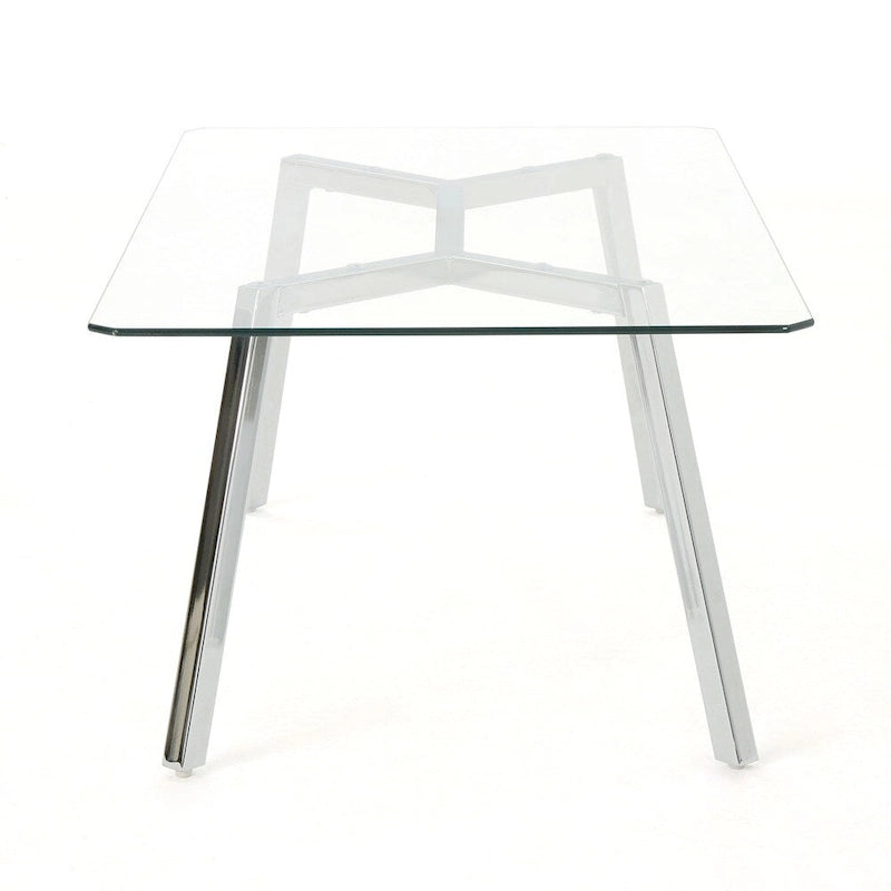 Zavier Rectangle Glass Dining Table by Christopher Knight Home-4