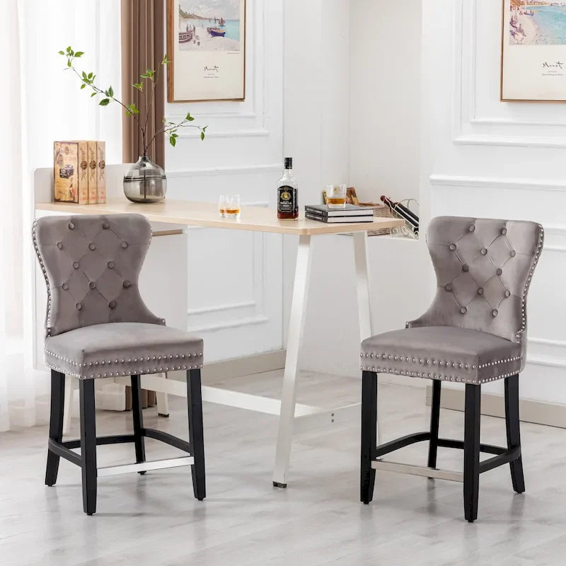 Carter 24 Wingback Tufted Nailhead Counter Stool (Set of 2)-34