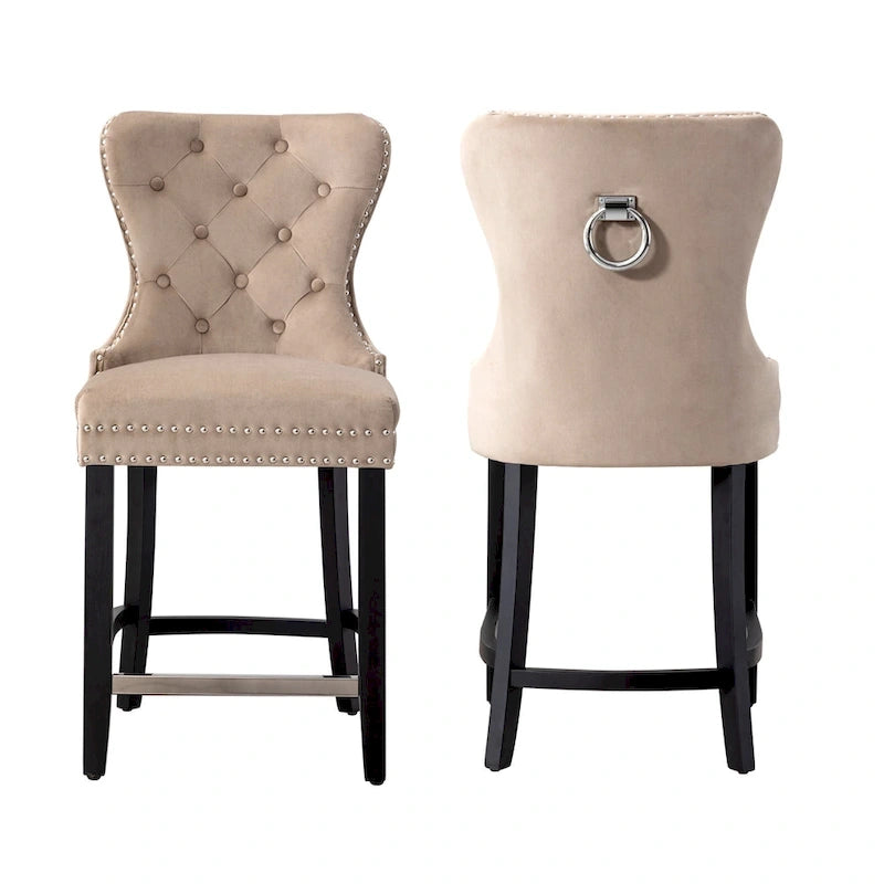 Carter 24 Wingback Tufted Nailhead Counter Stool (Set of 2)-3
