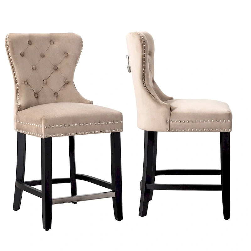 Carter 24 Wingback Tufted Nailhead Counter Stool (Set of 2)-10