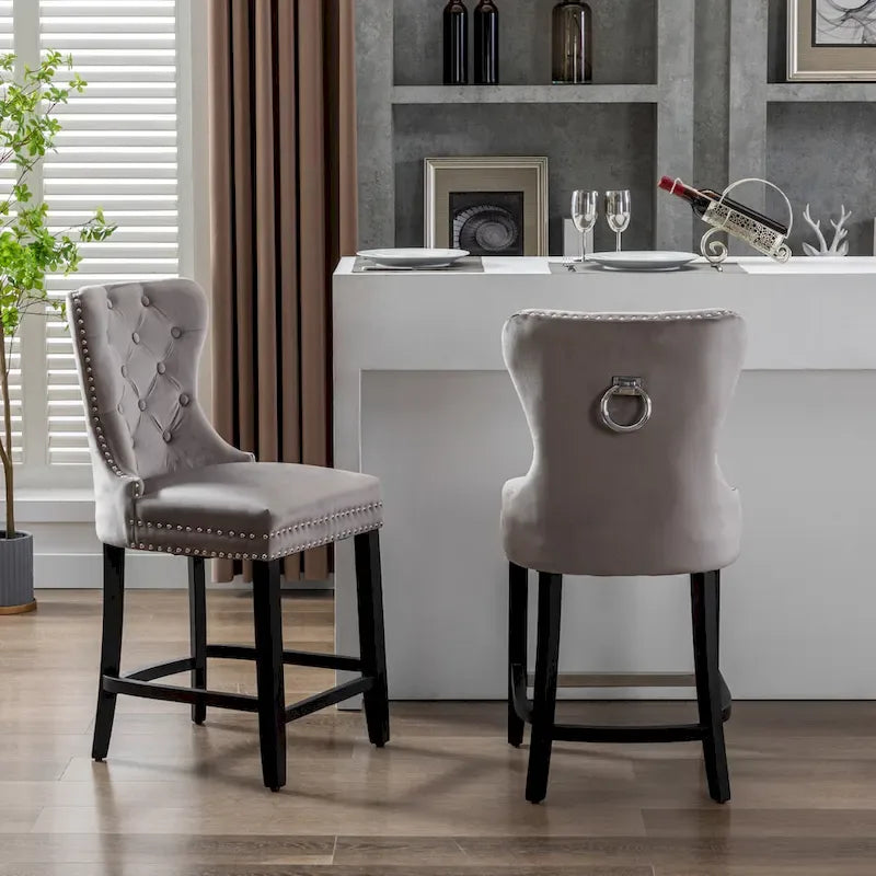 Carter 24 Wingback Tufted Nailhead Counter Stool (Set of 2)-16