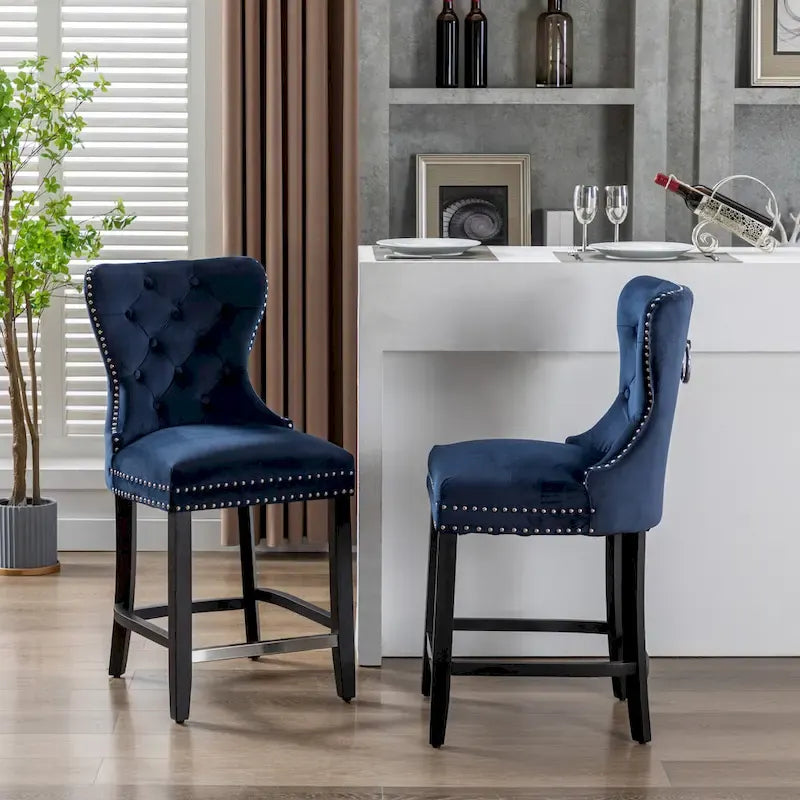 Carter 24 Wingback Tufted Nailhead Counter Stool (Set of 2)-23