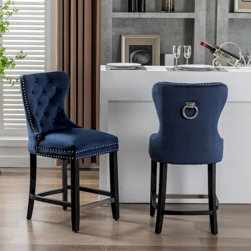 Carter 24 Wingback Tufted Nailhead Counter Stool (Set of 2)-25