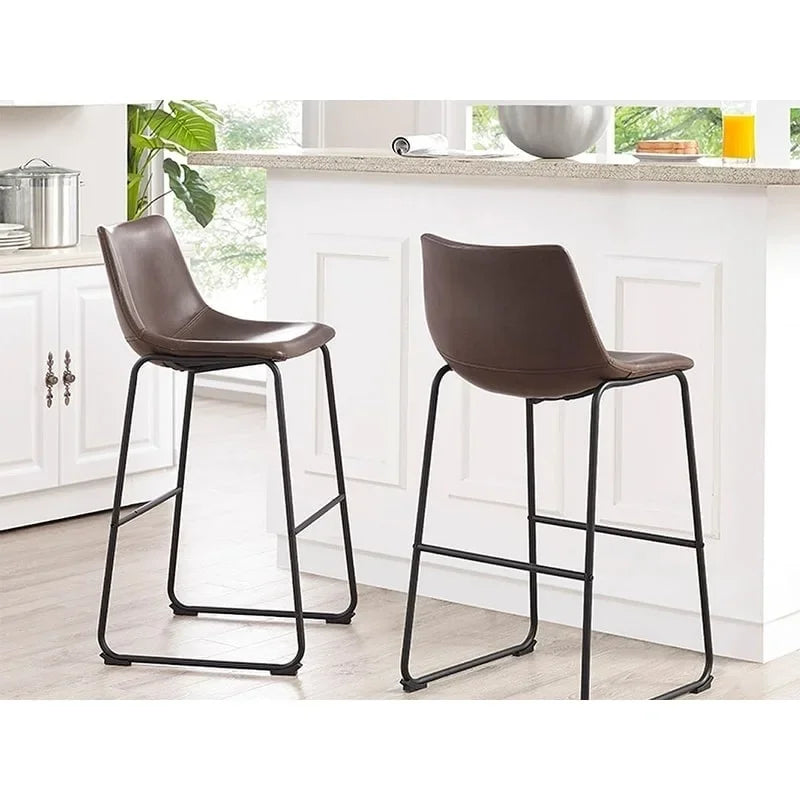 Middlebrook Prusiner 30-inch Faux Leather Bar Stool (Set of 2)-4