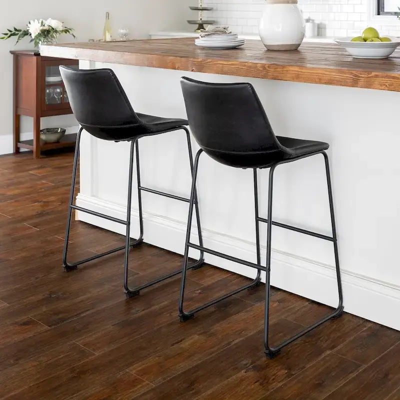 Middlebrook Prusiner 30-inch Faux Leather Bar Stool (Set of 2)-15