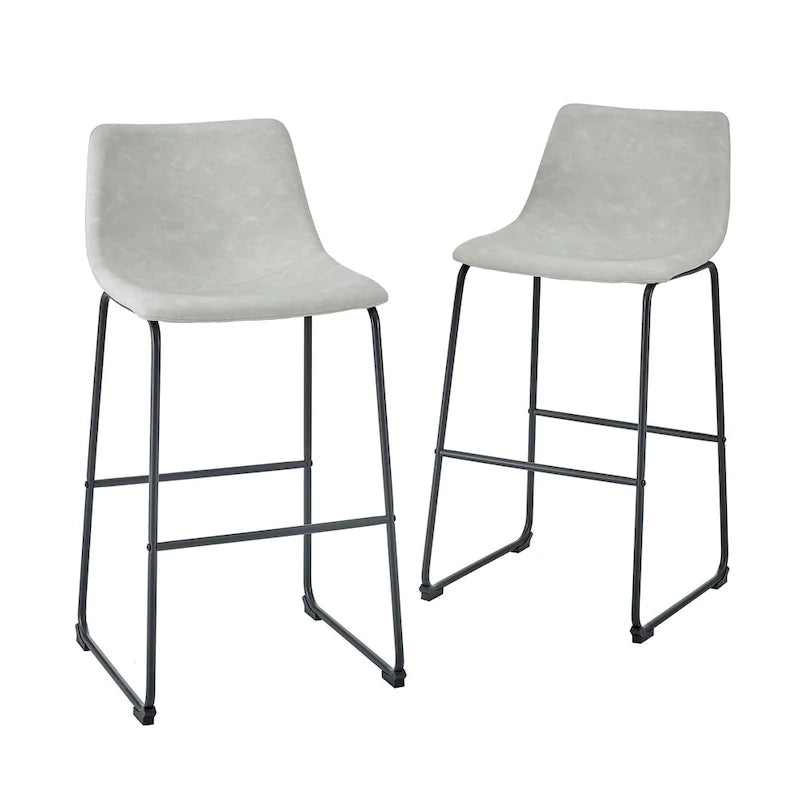 Middlebrook Prusiner 30-inch Faux Leather Bar Stool (Set of 2)-26