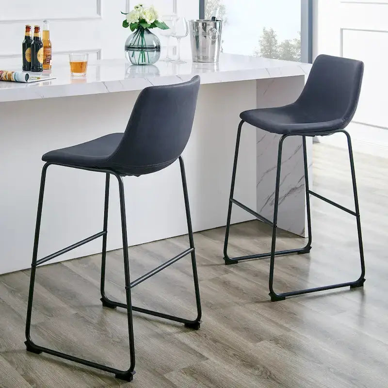 Middlebrook Prusiner 30-inch Faux Leather Bar Stool (Set of 2)-29