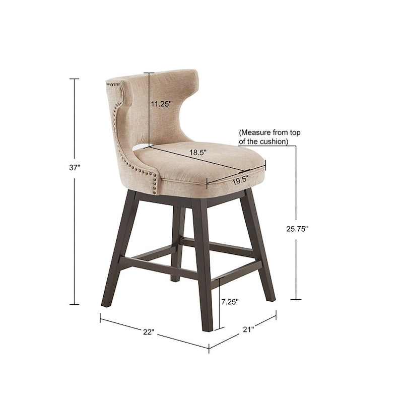 Madison Park Janet 360 degree Swivel Counter Stool-15