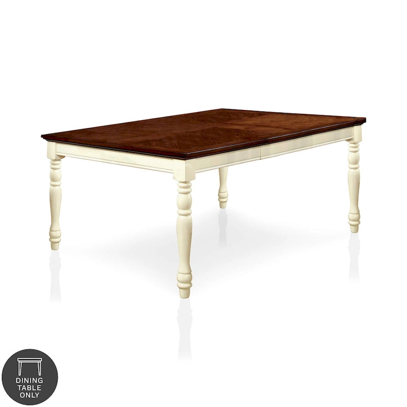Furniture of America Bethannie 2-tone 78-inch Expandable Dining Table-2