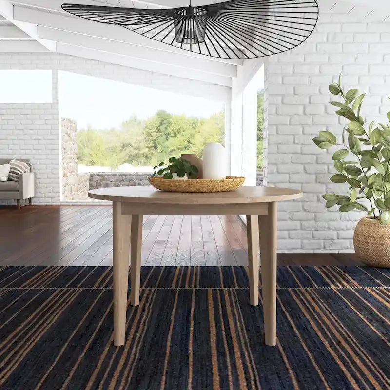 Brentwood Brown Wood Round Dining Table - N/A-2