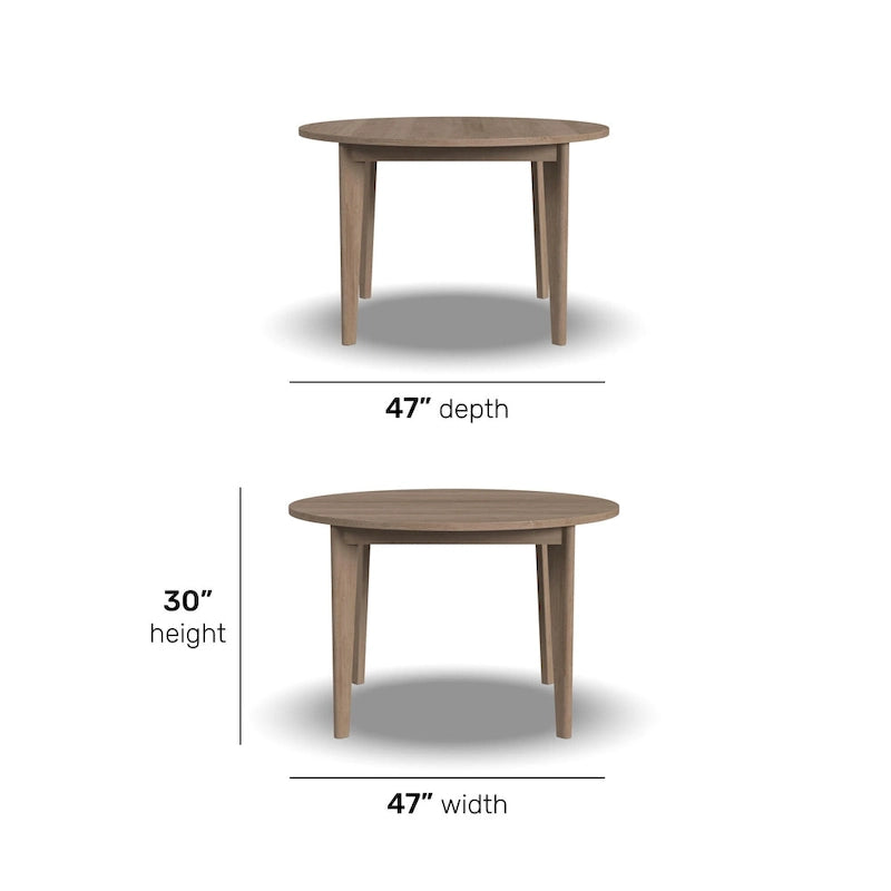 Brentwood Brown Wood Round Dining Table - N/A-7