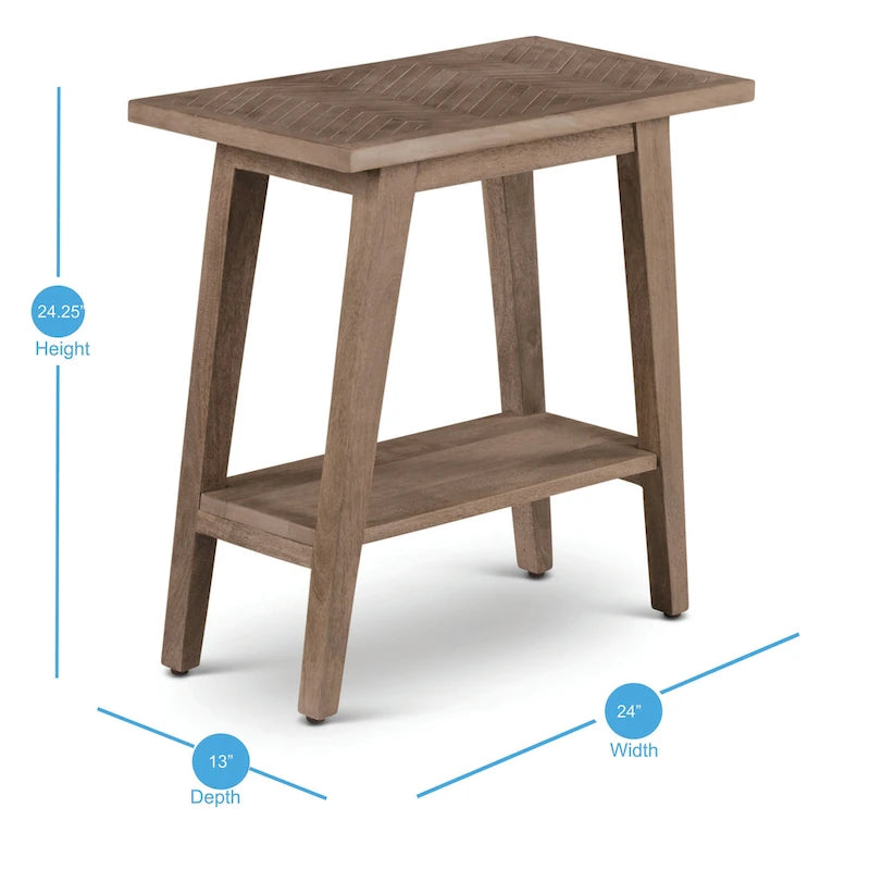 Steve Silver Minett Solid Mango Chairside Side Table-5