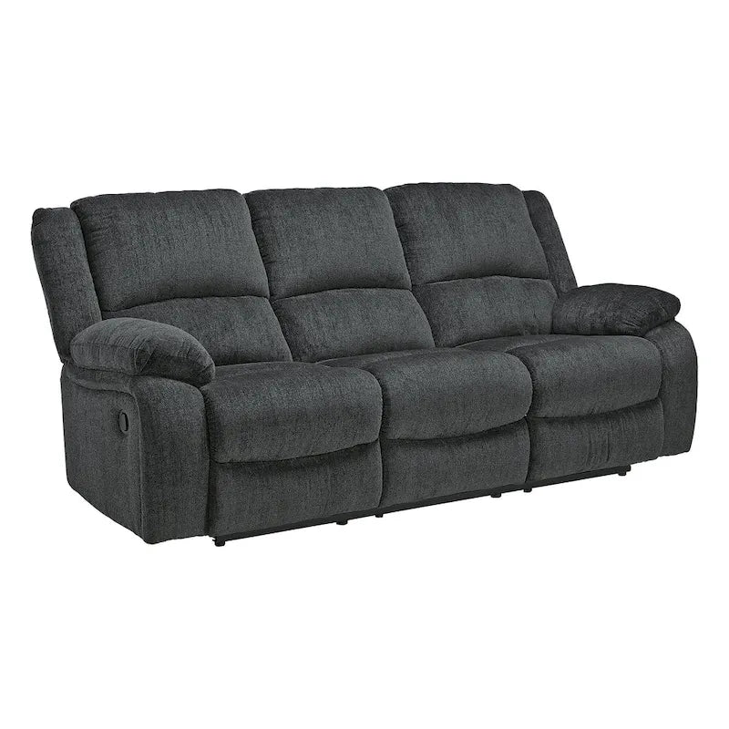 Draycoll Contemporary Reclining Sofa, Slate-2