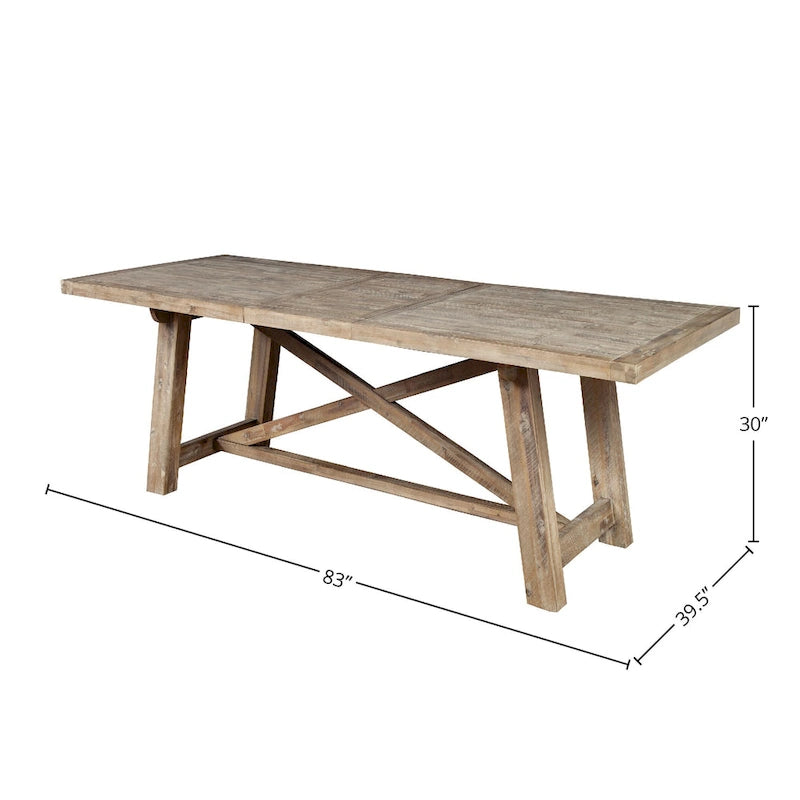 Newberry Extension Dining Table, Weathered Natural-2