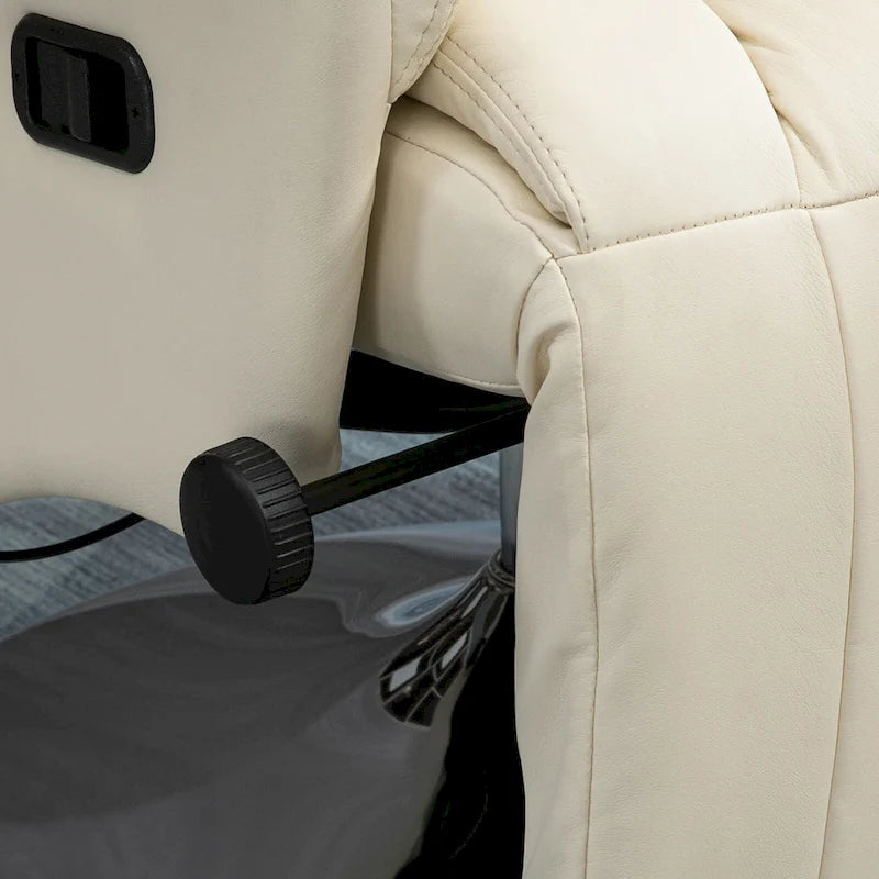 HOMCOM Manual Recliner Chair for Adults, Adjustable Swivel Recliner with Footrest, Padded Arms-7