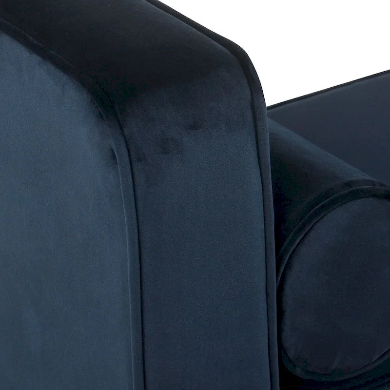 Carson Carrington Hamn Velvet Storage Bench - Dark Navy-6