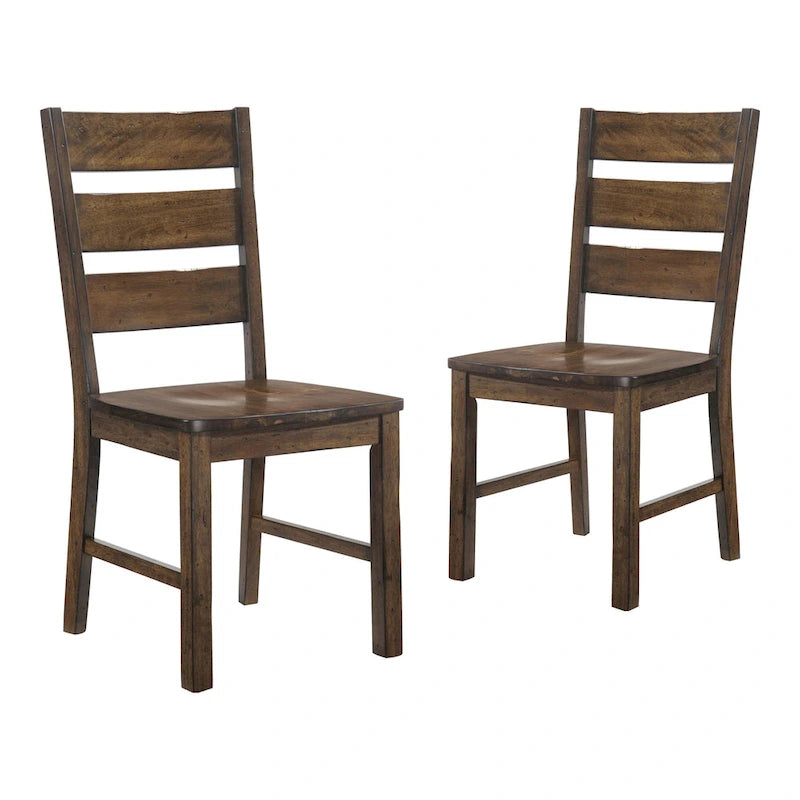 Mass Rustic Walnut Solid Wood 7-Piece Dining Set by Furniture of America-5