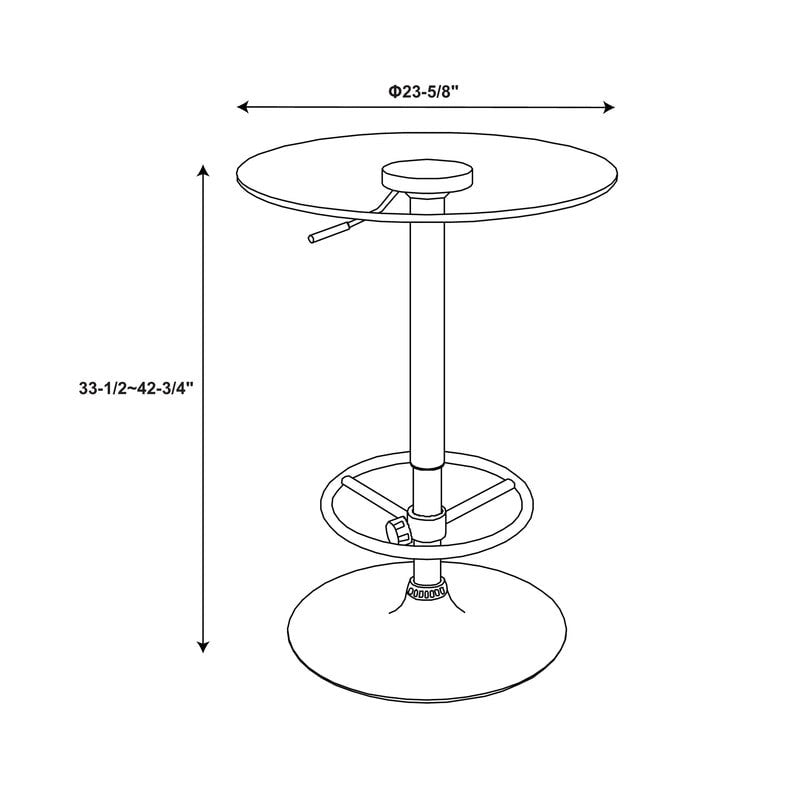 Strick & Bolton Siza Adjustable Pub Table-7