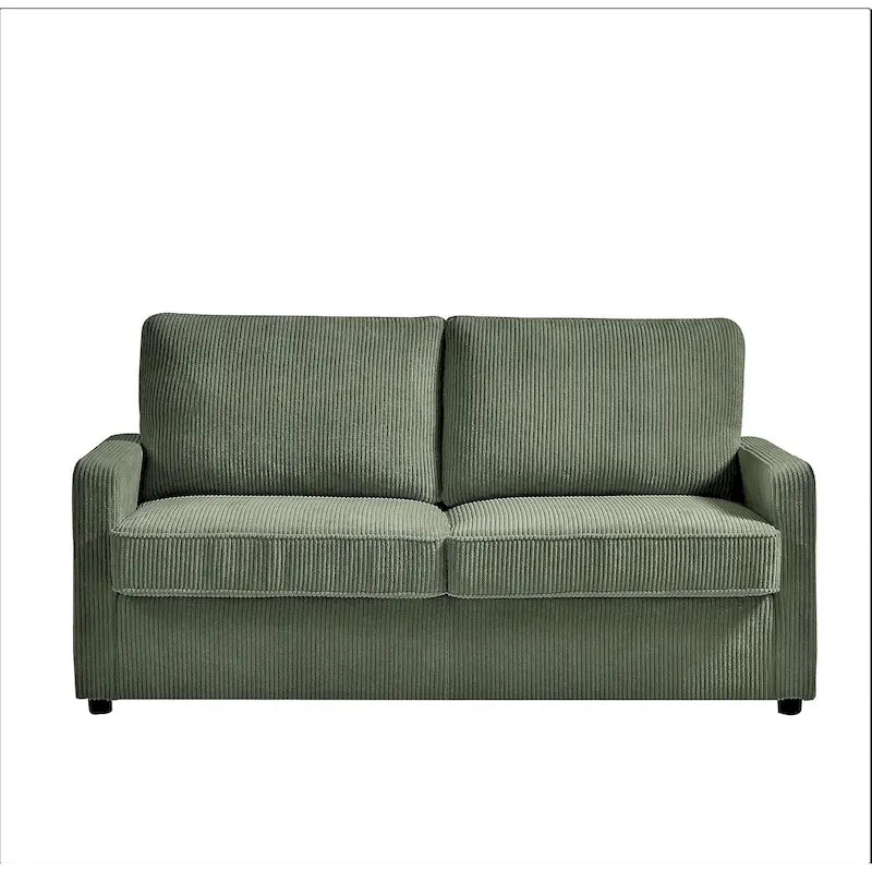 Manchester Corduroy 70 inch Square Arms Sleeper Sofa with Mattress-34