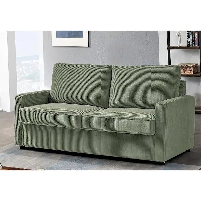 Manchester Corduroy 70 inch Square Arms Sleeper Sofa with Mattress-27