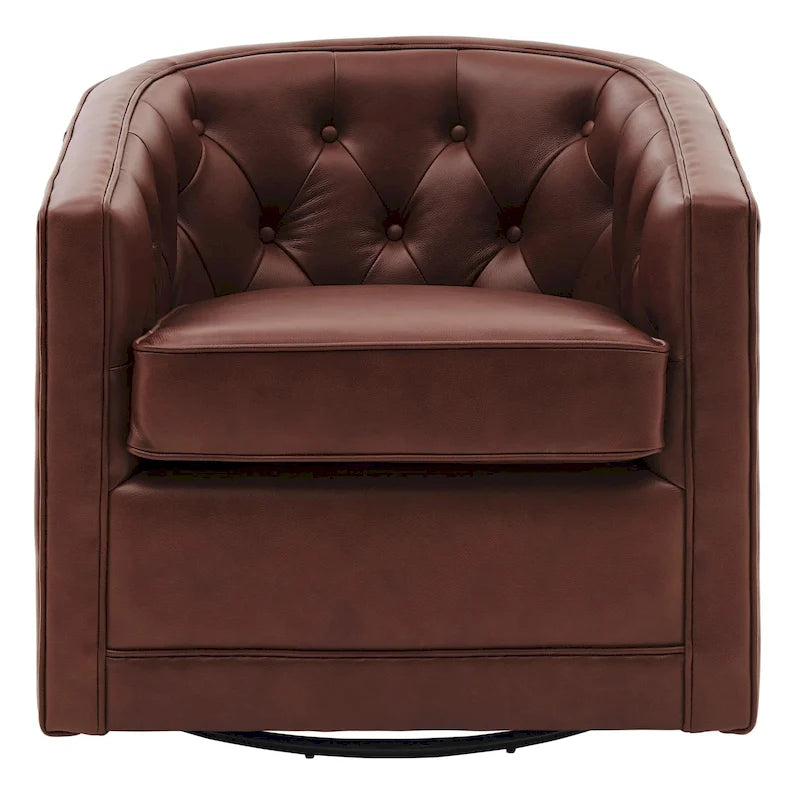 Walsh Top Grain Leather Swivel Chair-32