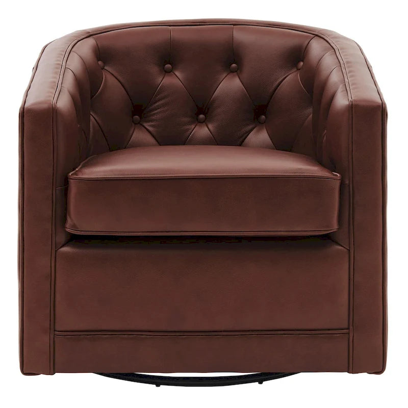 Walsh Top Grain Leather Swivel Chair-9
