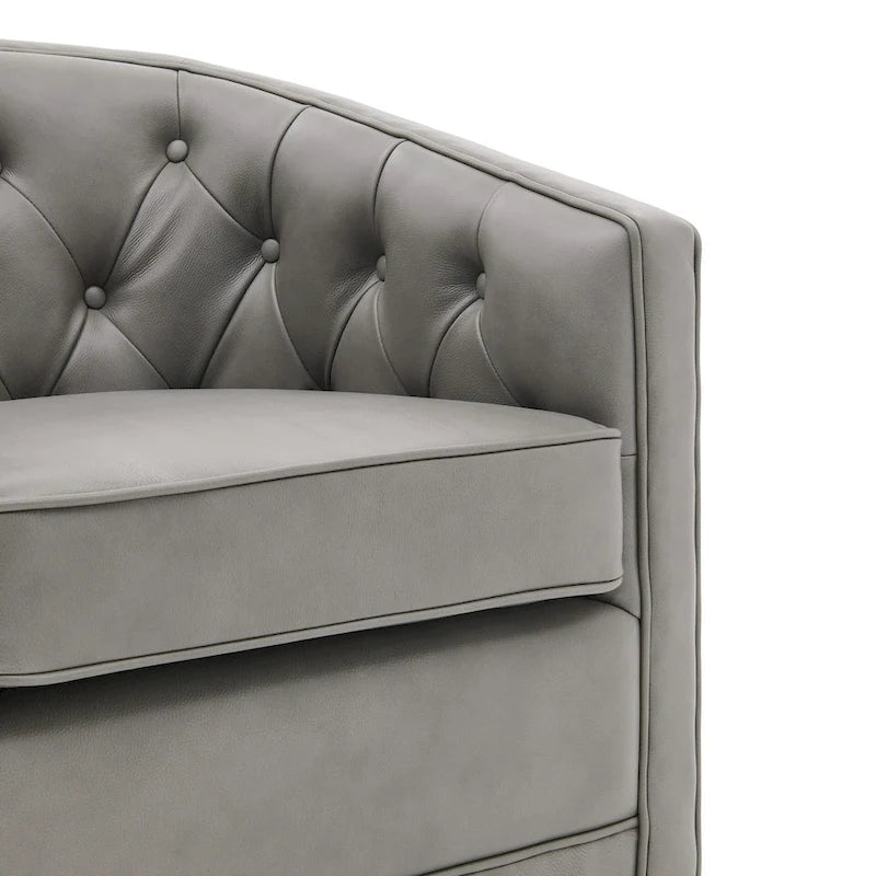 Walsh Top Grain Leather Swivel Chair-21