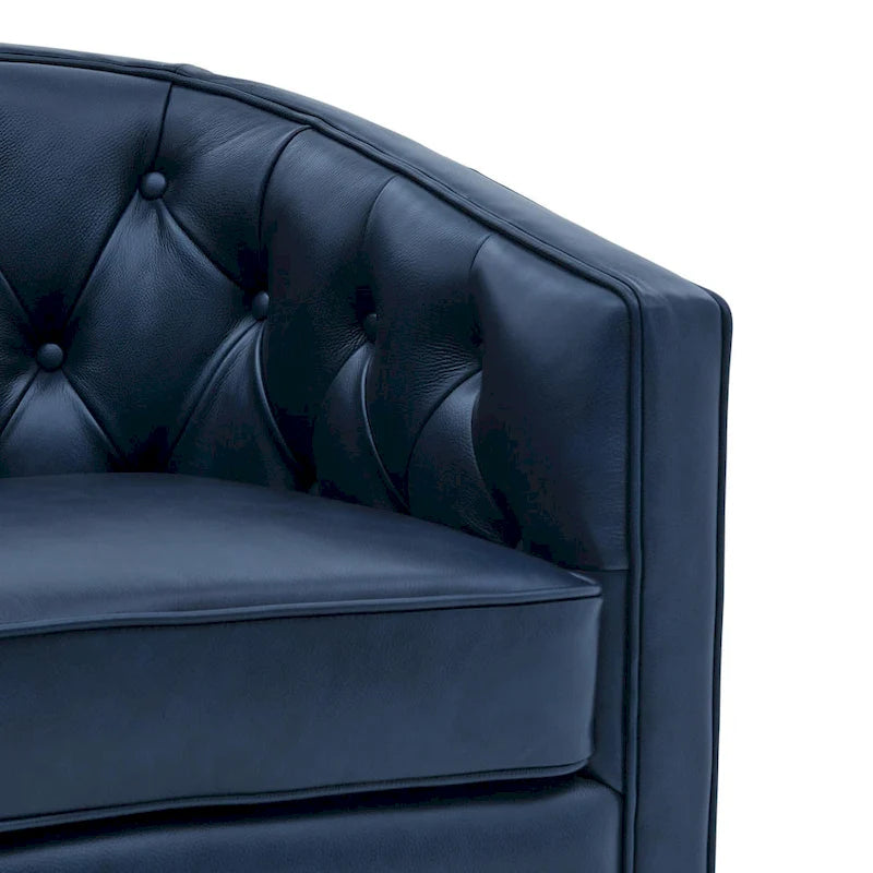 Walsh Top Grain Leather Swivel Chair-28