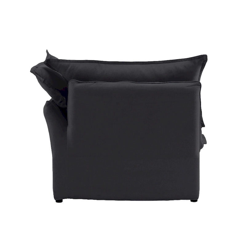 6 Piece U-shaped Velvet Upholstery Modular Sectional Sofa with 2 Ottoman-34