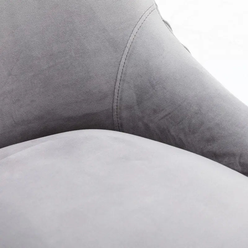 SEYNAR Modern Glam Boucle Pleated Velvet Dining Chair or Vanity Chair Set of 6 with Rear Handle-24