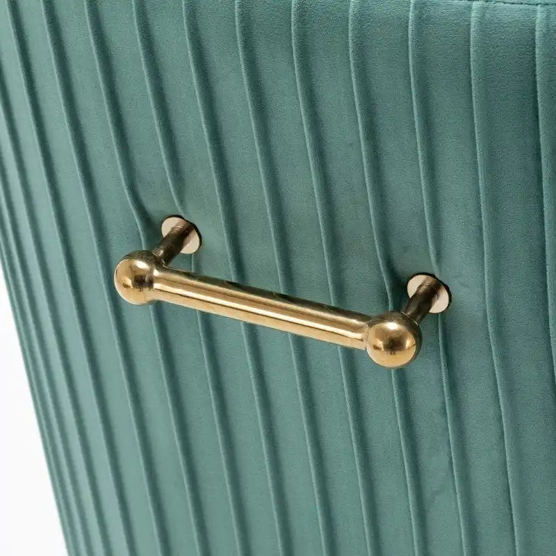 SEYNAR Modern Glam Boucle Pleated Velvet Dining Chair or Vanity Chair Set of 6 with Rear Handle-33