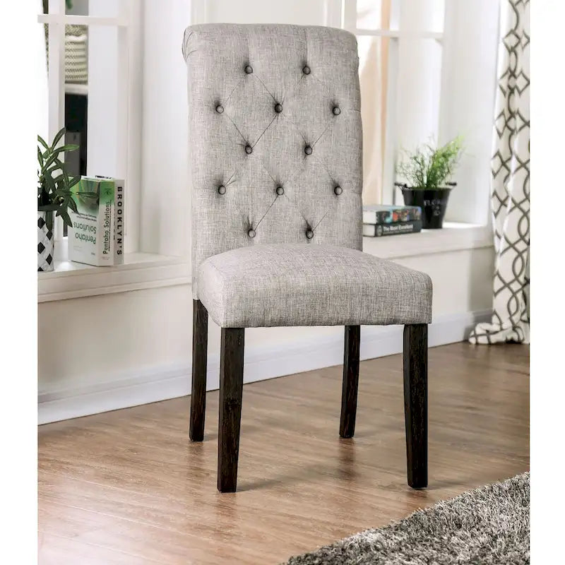 Chalwa Rustic Wood Upholstered 6-Piece Dining Set with Table and 4 Chairs and 1 Bench by Copper Grove-7